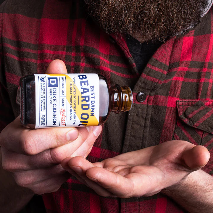 Beard Oil - Duke Cannon's Best Darn Beard Oil - Softens Beards, Hardens Reputations!