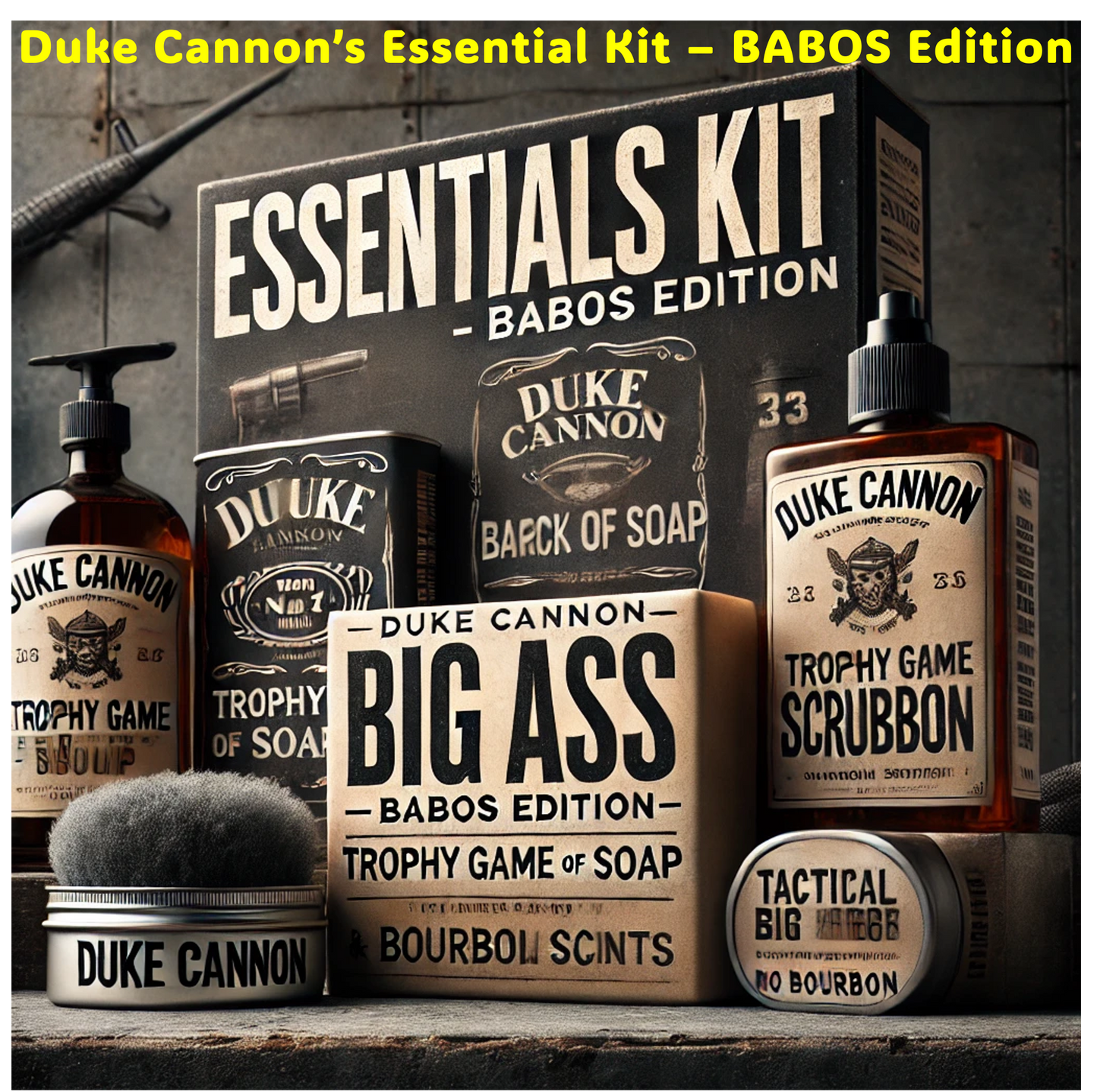 Duke Cannon's "Essentials Kit" with BABOS - A Brick of Soap Belongs in Every Shower!