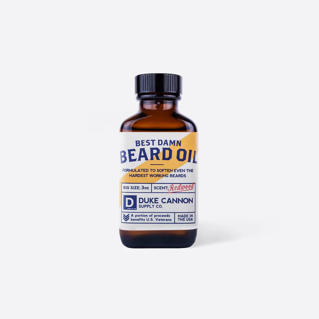 Beard Oil - Duke Cannon's Best Darn Beard Oil - Softens Beards, Hardens Reputations!
