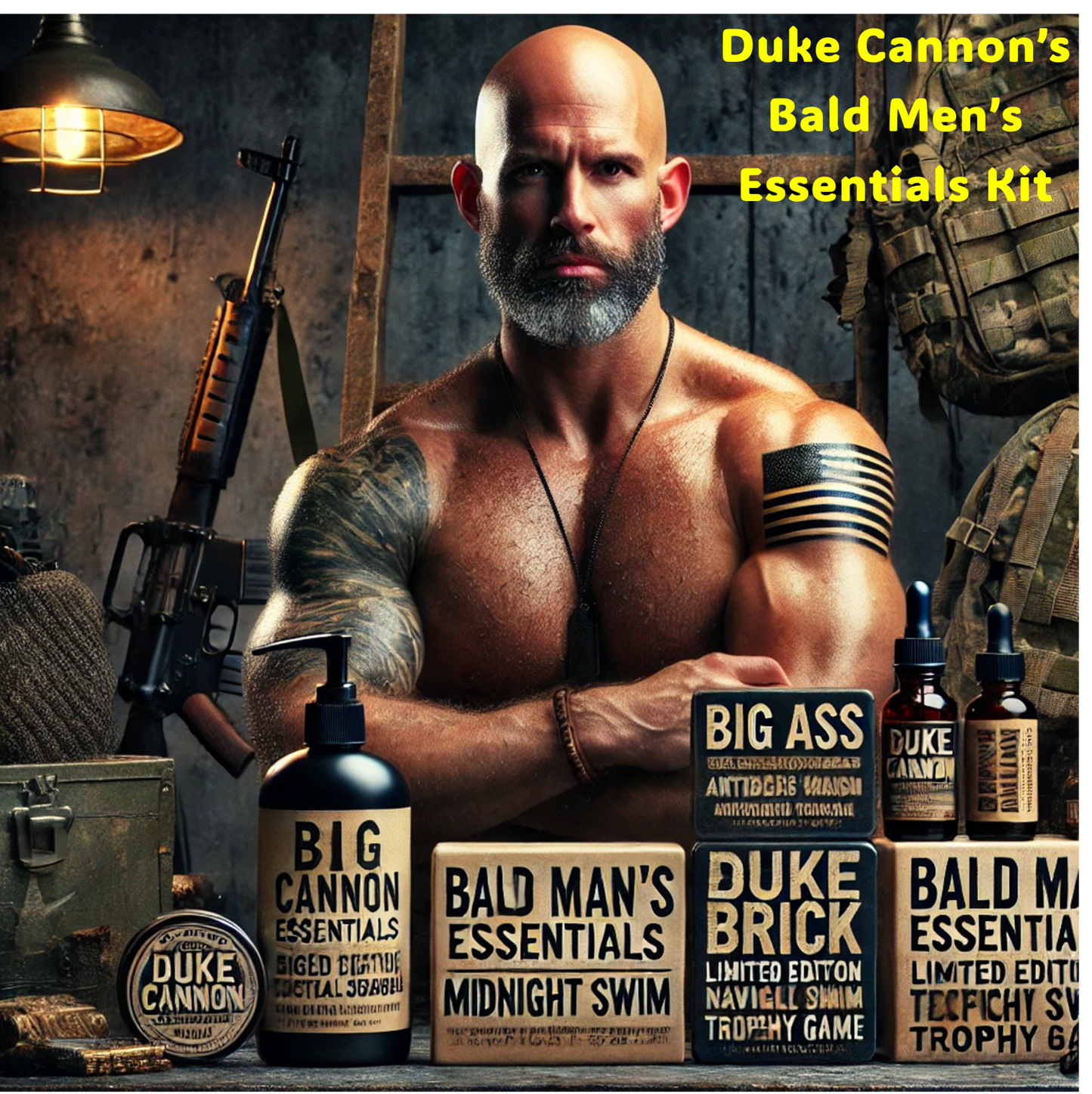 Duke Cannon's "Bald Man's Essentials" Kit -This kit doesn’t cover up baldness—it celebrates it!