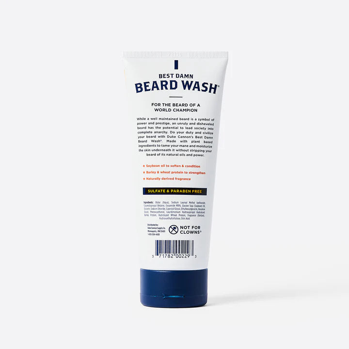 Duke Cannon's Best Damn Beard Wash - Built for a beard that’s been through some things...
