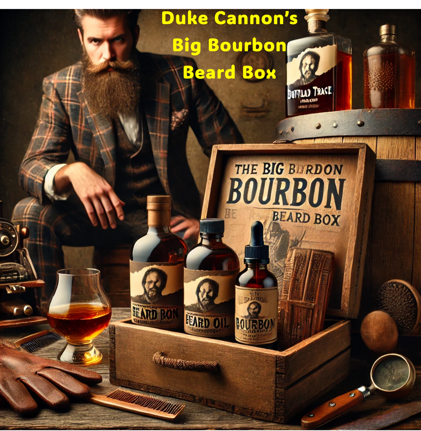 Beard Box - Duke Cannon's Big Bourbon Beard Box - You will Not Smell Like Bourbon!