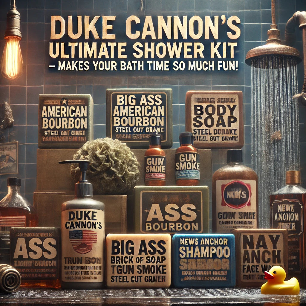 Duke Cannon's "ULTIMATE Shower Kit" - For Men Who Treat the Shower Like a Halftime Pep Talk.