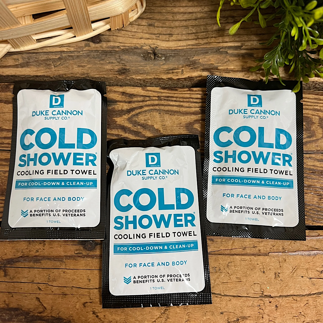 Duke Cannon's Cold Shower Field Towels - It’s Like Getting Kicked in the Face by a Cold Front.