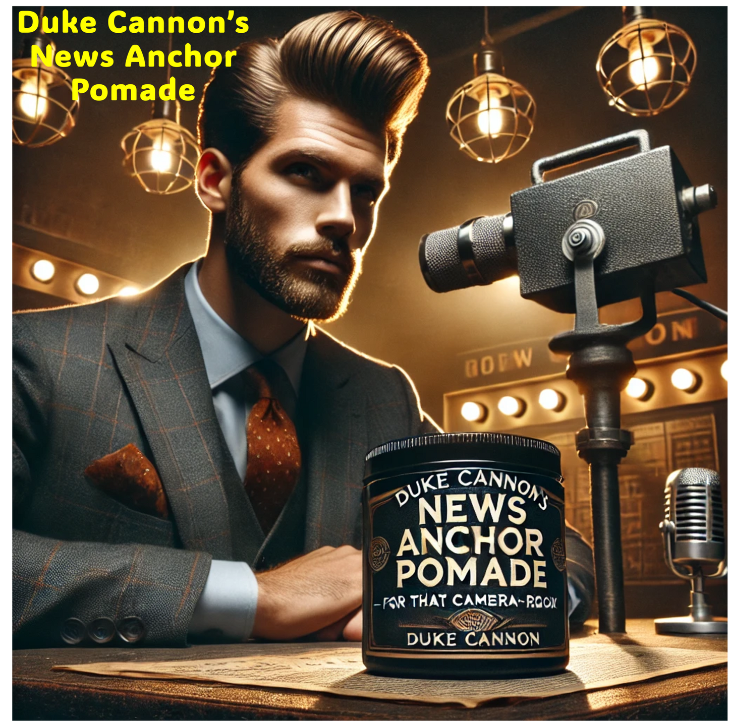 Pomade/Hair Gel - Duke Cannon's "News Anchor" Pomade - For that Camera-Ready Look