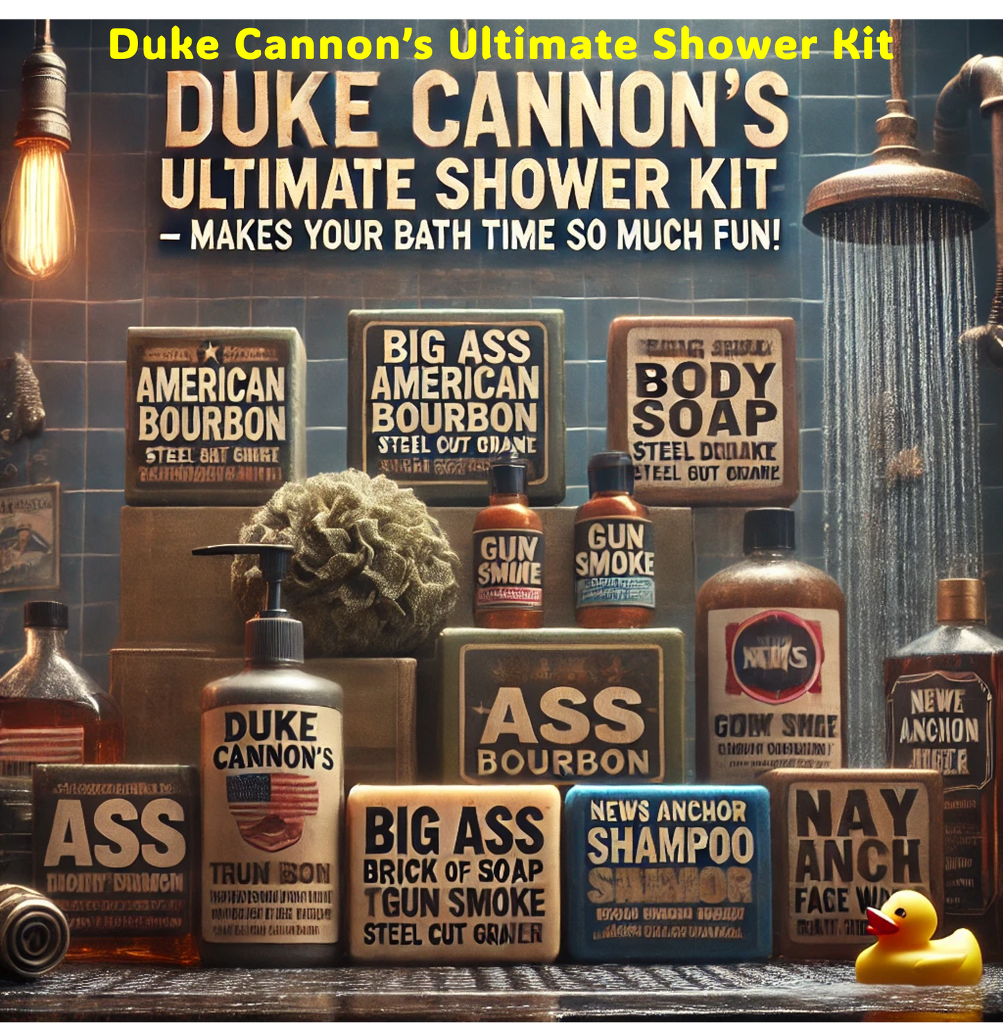 Duke Cannon's "ULTIMATE Shower Kit" - For Men Who Treat the Shower Like a Halftime Pep Talk.