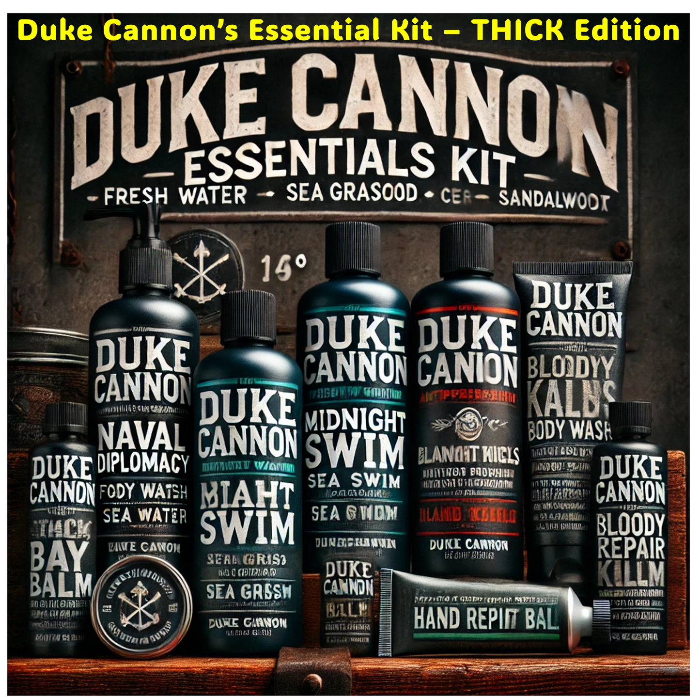 Duke Cannon's "Essentials Kit" - THICK Edition - Soap so THICK, gravity has to work overtime
