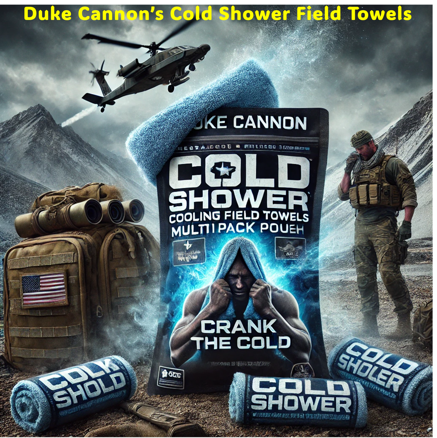 Duke Cannon's Cold Shower Field Towels - It’s Like Getting Kicked in the Face by a Cold Front.