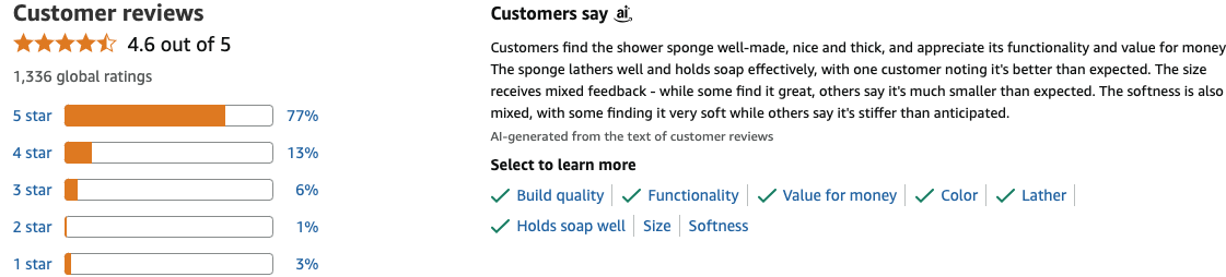 X-Large Size (75g) Shower Loofah for Men