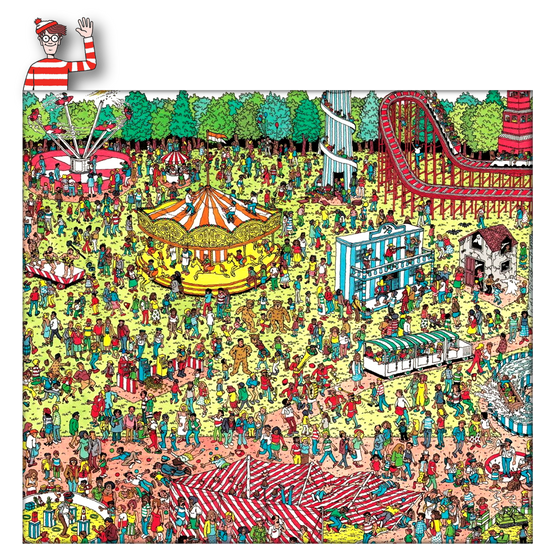 Custom-print, T-shirt, Where's Waldo