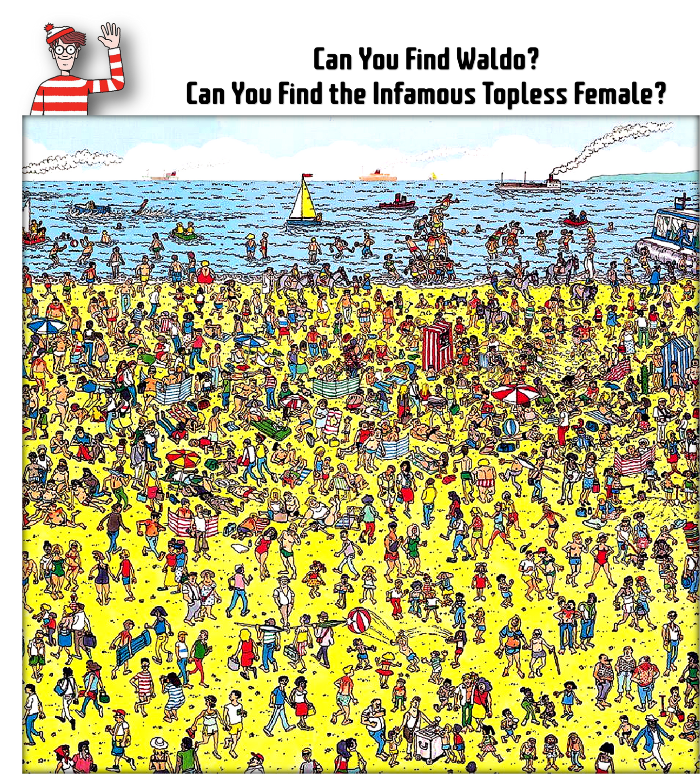 Custom-print, T-shirt, Where's Waldo