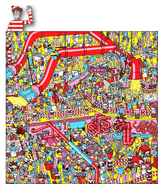 Custom-print, T-shirt, Where's Waldo