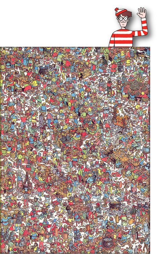 Custom-print, T-shirt, Where's Waldo