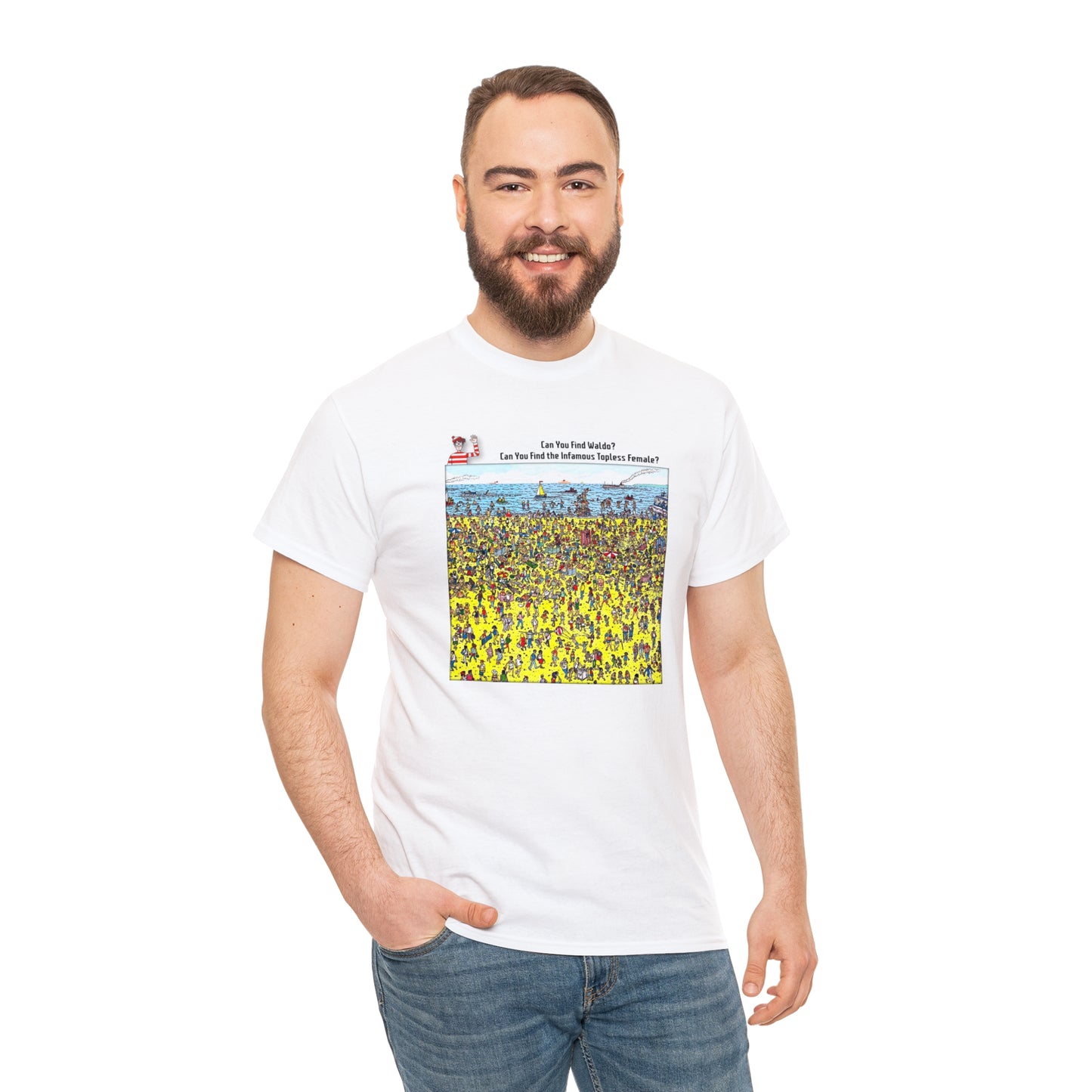 Custom-print, T-shirt, Where's Waldo