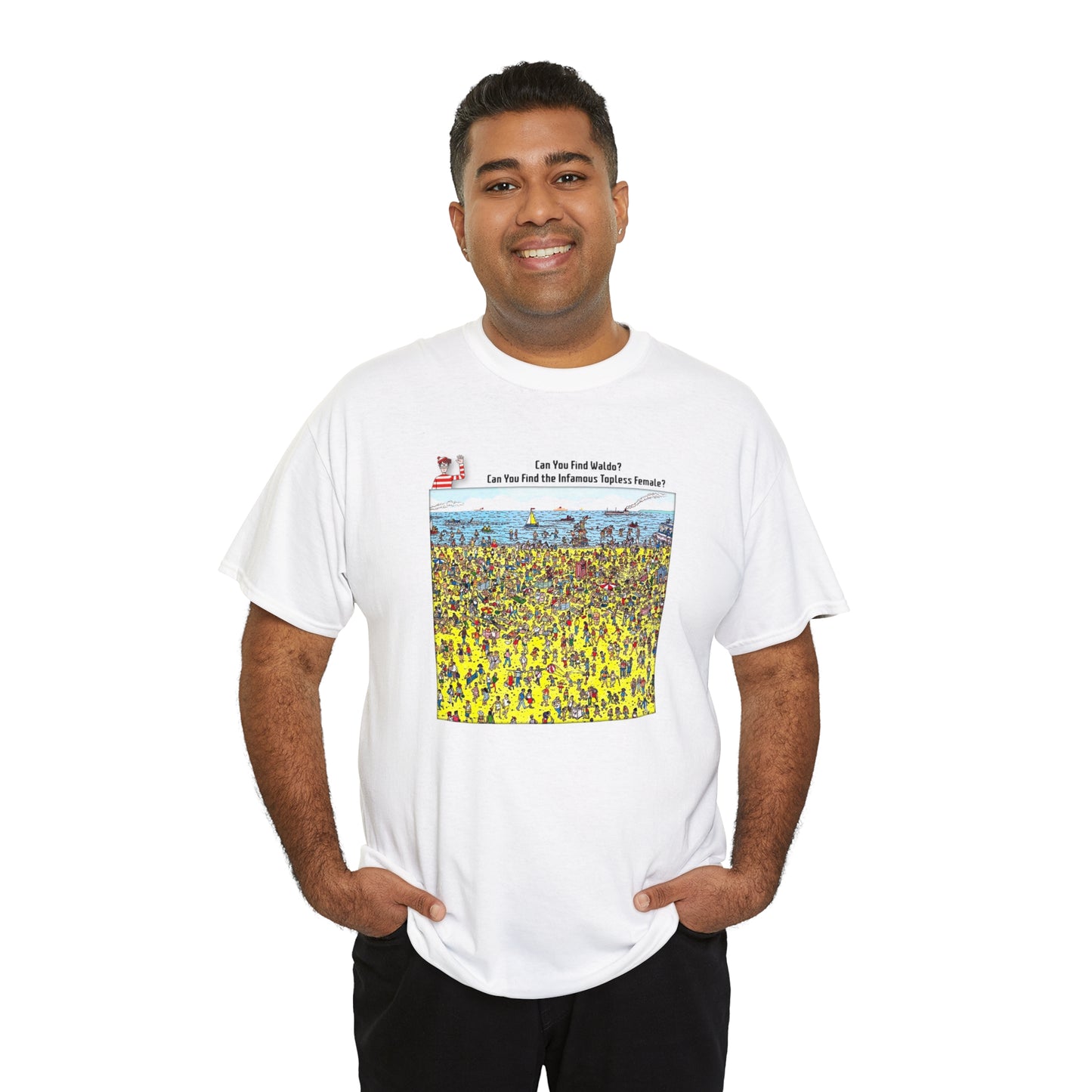 Custom-print, T-shirt, Where's Waldo